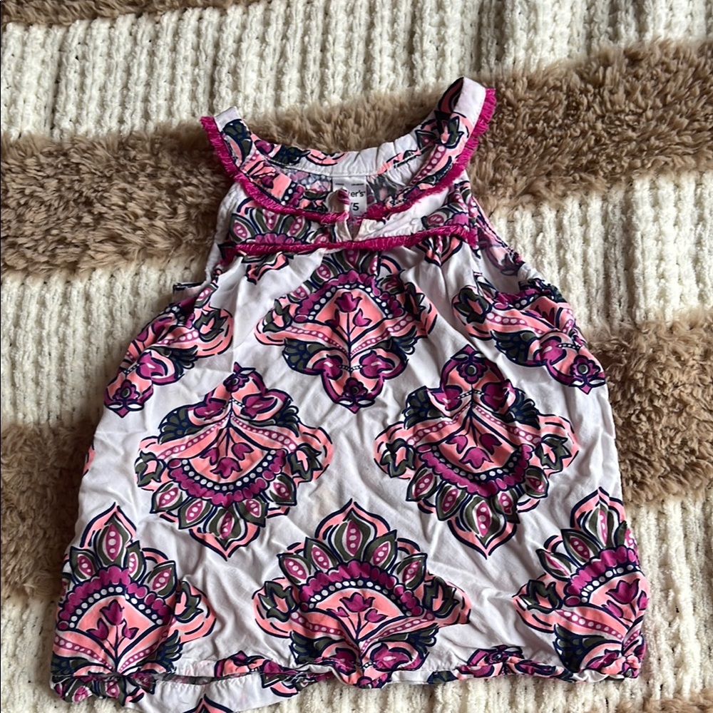 Carter's Pink and White Casual Dress